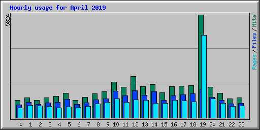 Hourly usage for April 2019