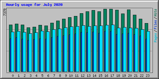 Hourly usage for July 2020