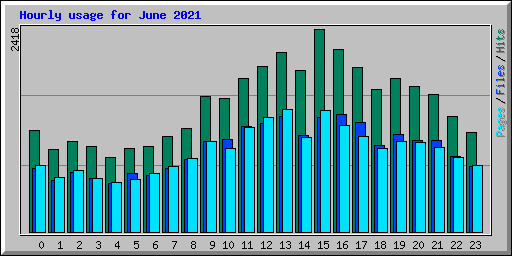 Hourly usage for June 2021