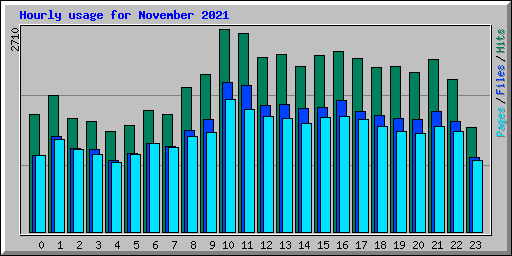 Hourly usage for November 2021