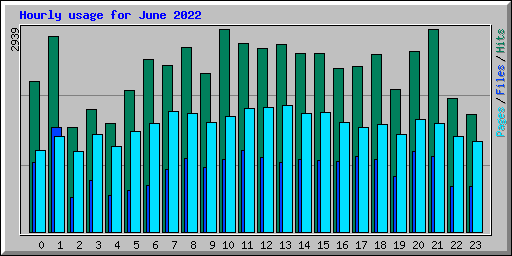 Hourly usage for June 2022