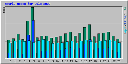 Hourly usage for July 2022