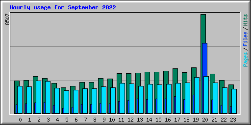Hourly usage for September 2022