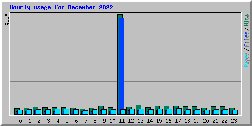 Hourly usage for December 2022