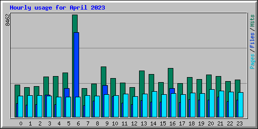 Hourly usage for April 2023