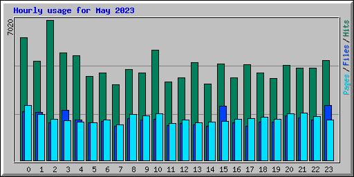 Hourly usage for May 2023